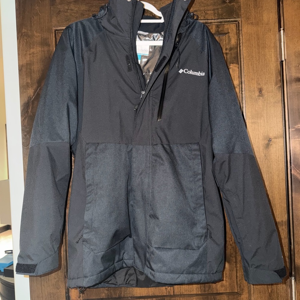Columbia Charcoal Hooded Snow Jacket